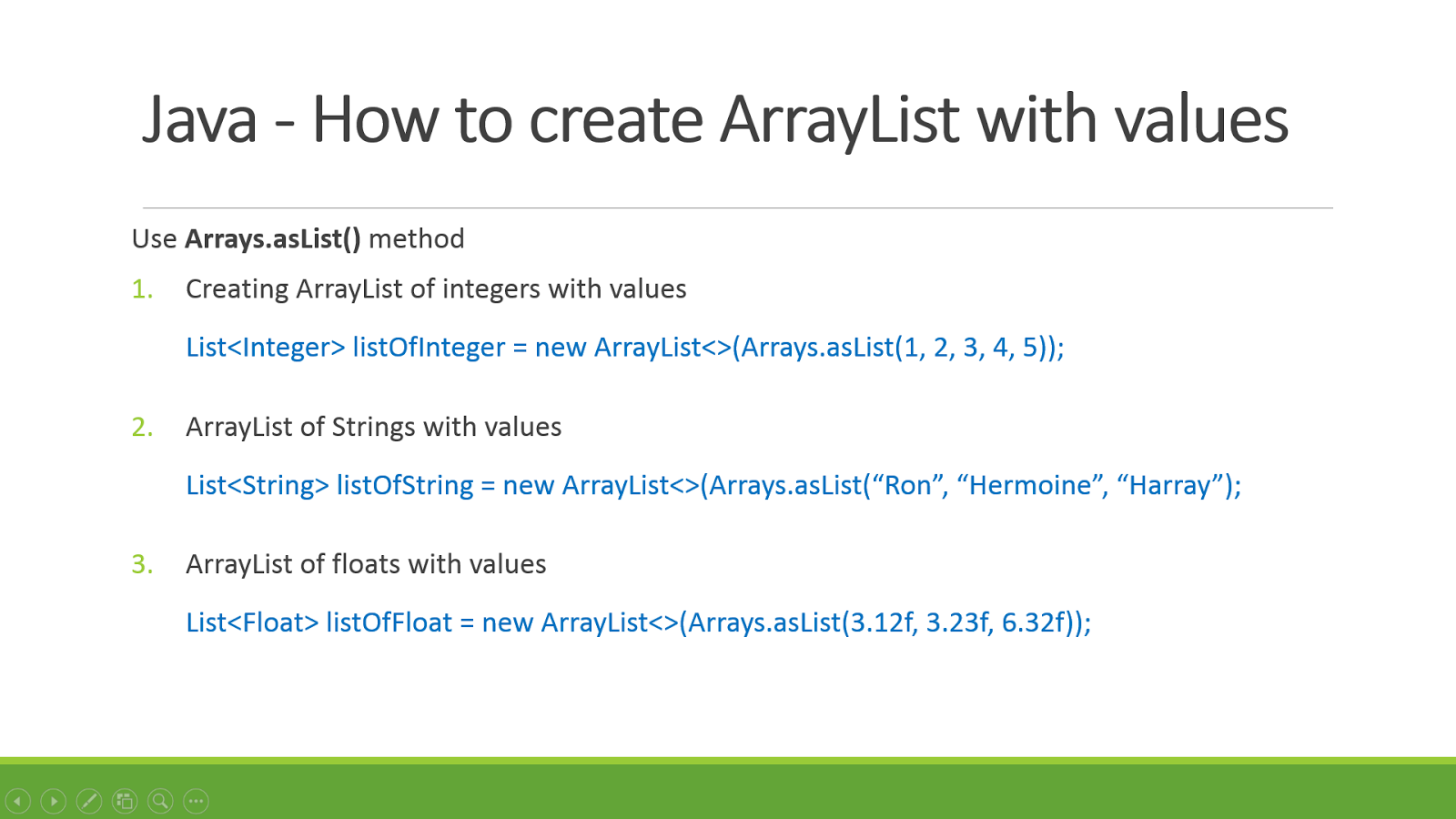 java initialize float to zero - Assign null to an array type variable to indicate the array type value refers to no array type instance