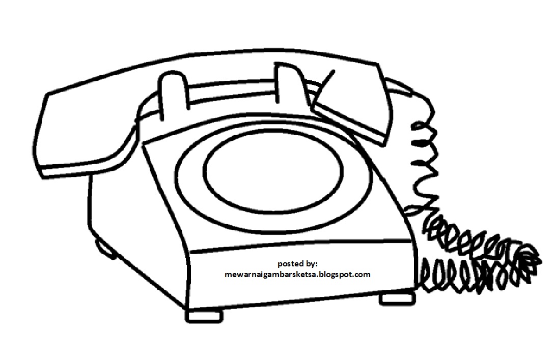 Mewarnai Gambar  Mewarnai Gambar  Sketsa  Telephone 1