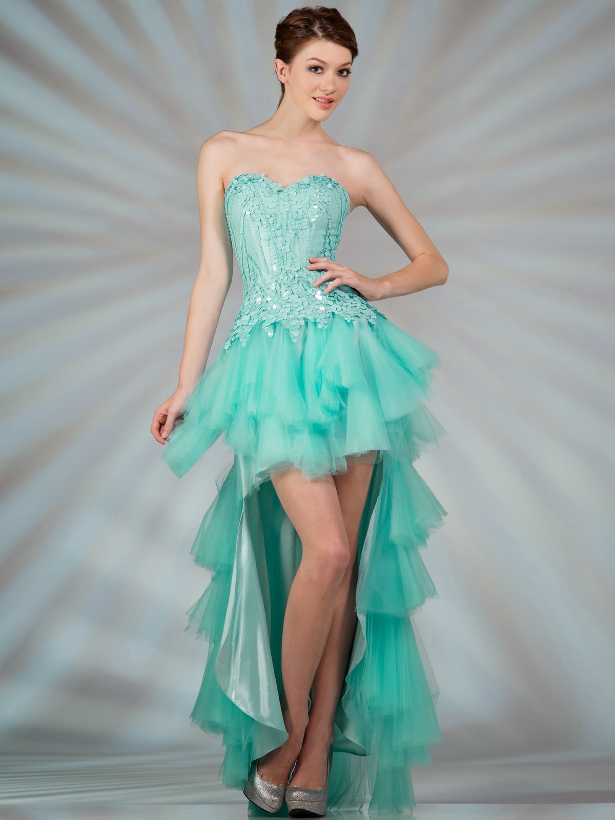 DressyBridal 2014 Prom  Color  Trend Stunning Aqua Blue 