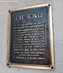 Placa de la Torre Coit en San Francisco