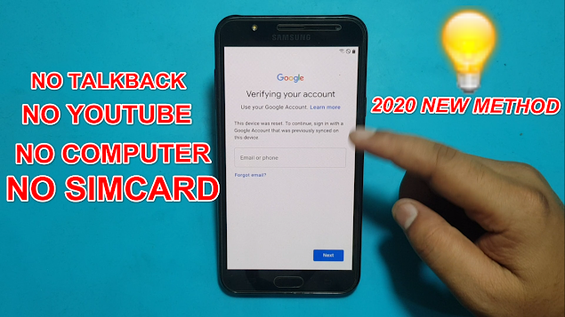 Samsung J Series Bypass Google Account Lock Android 9Without  Pin Sim-Talkback- PcFinal Solution.