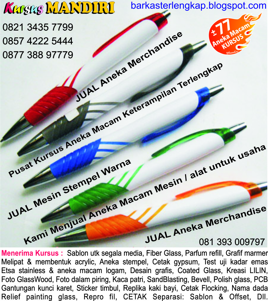 Jakarta; Bandung; Surabaya; Semarang; Yogyakarta; Malang; Gresik