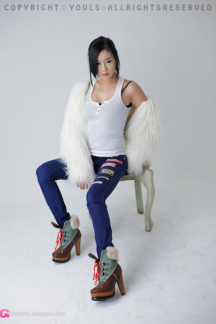 5 Kim Ha Yul - White Top and Jeans-very cute asian girl-girlcute4u.blogspot.com