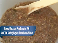 Makanan Pendamping ASI Nasi Tim Saring Bayam Tahu Beras Merah