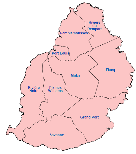 Pembagian wilayah administratif Mauritius