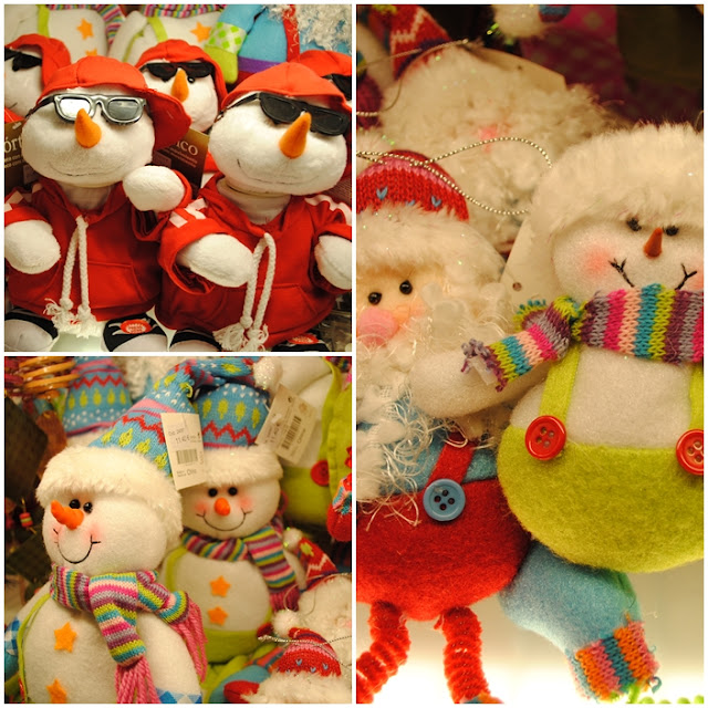 Peluches de muñecos de nieve