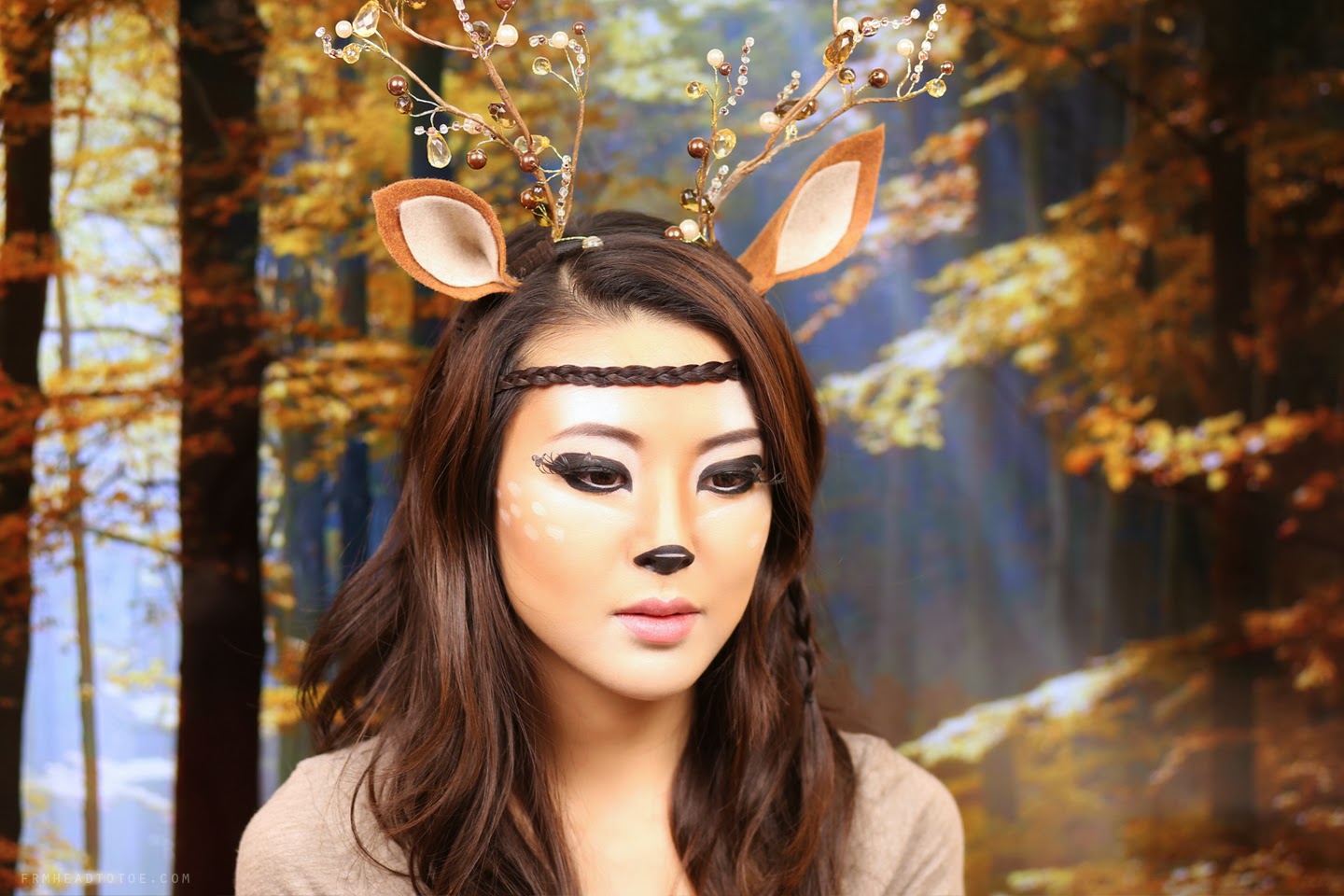 Halloween To  From Deer Head diy  ears Toe: animal Makeup costume Tutorial 2013