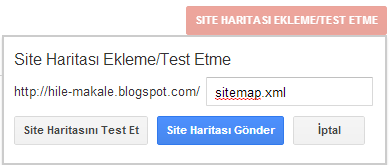 Google Webmaster Araçları Sitemap Gönderme