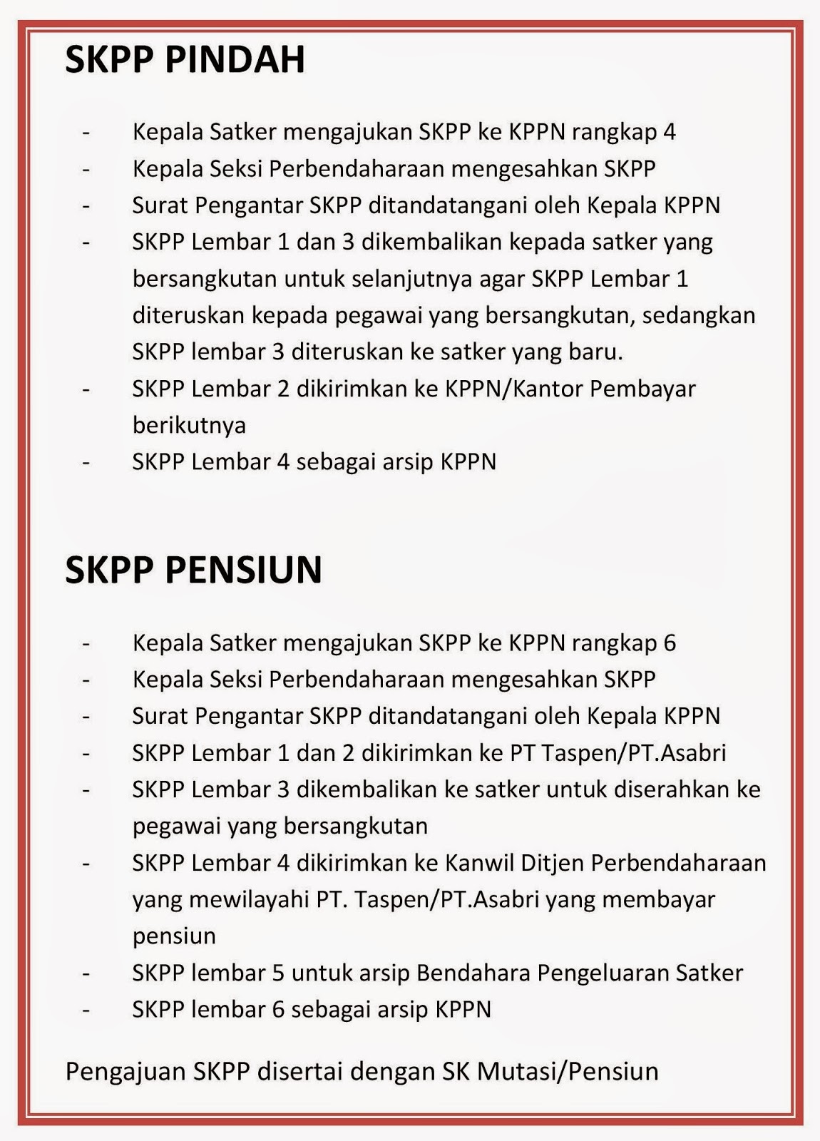 Pengertian, Mekanisme dan SOP SKPP (Surat Keterangan 