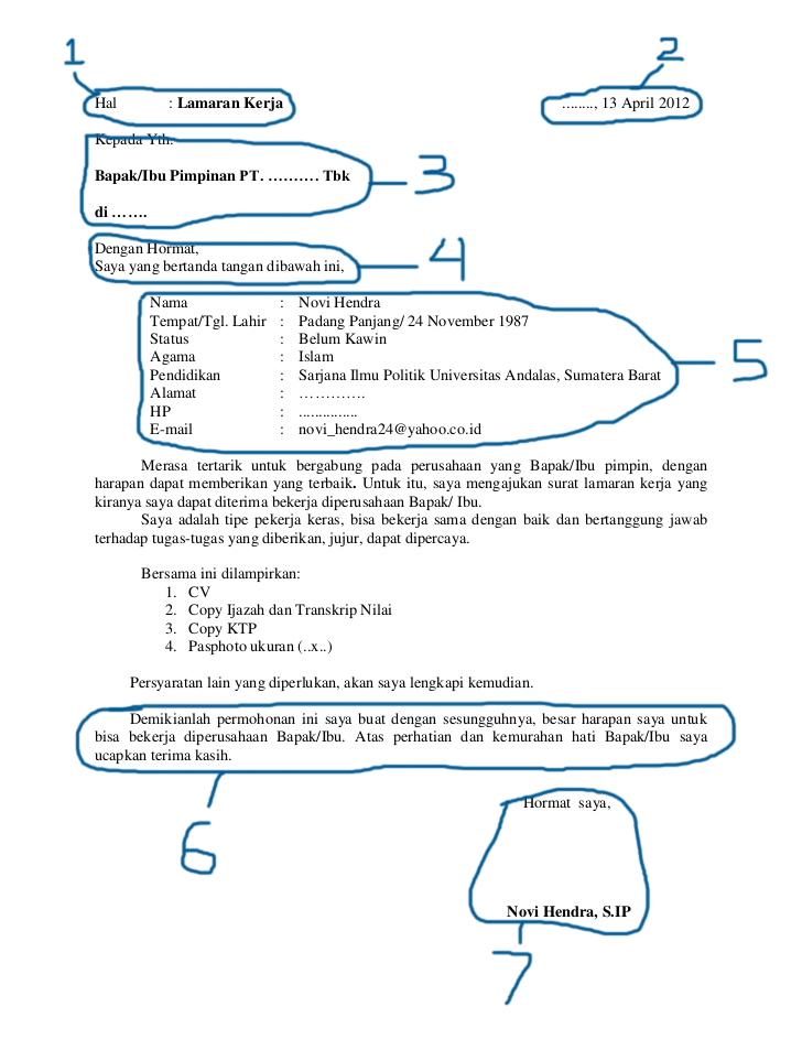 fikriwildannugraha.blogspot.com cara membuat surat lamaran kerja ...