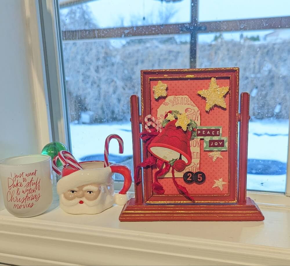 Altered Vintage Frame Christmas Art