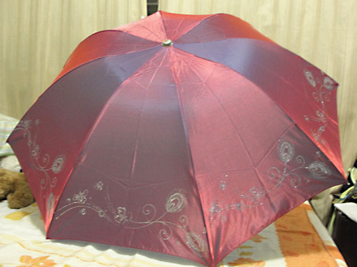 metallic frosted umbrella