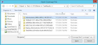 Visual Studio - Code Coverage Results - Open Coverage File - Latest Folder