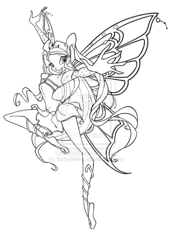 Winx Club Coloring Pages Stella