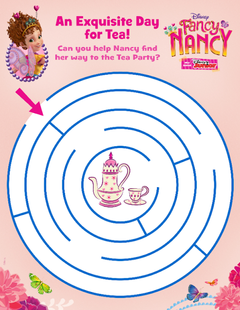 Disney Junior Printable Fancy Nancy Tea Maze