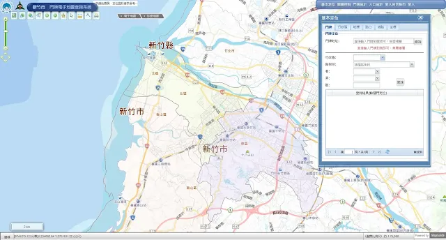 新竹市門牌電子地圖查詢系統介面-EricZhang