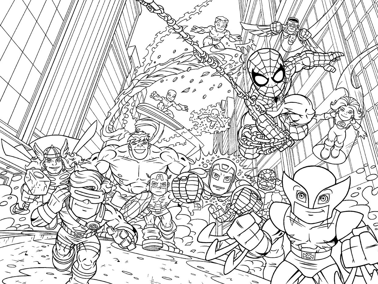 Printable Superhero Coloring Pages