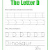 Free Worksheet: Tracing Letter D