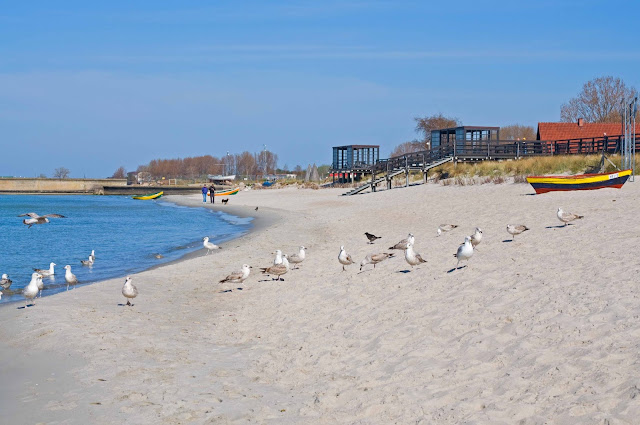 Hel początek Polski, plaże, mewy, morze