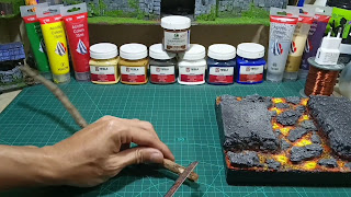 Making and Painting Lava Terrain for your Tabletop Games or Diorama