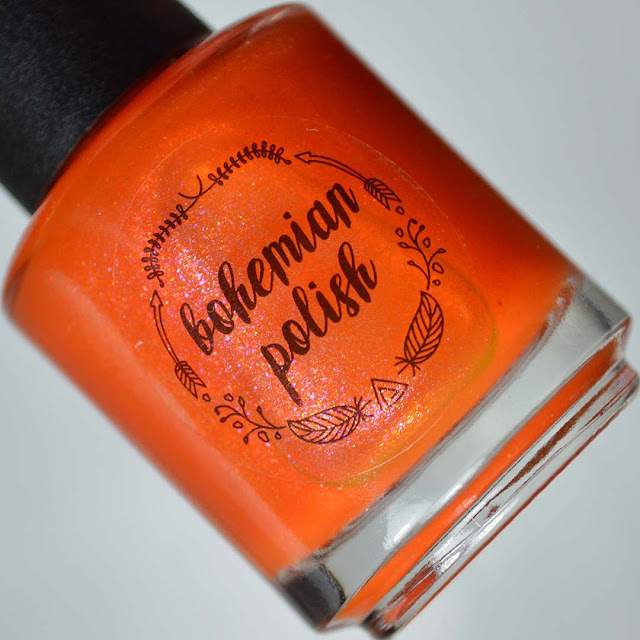 orange jelly nail polish with shimmer