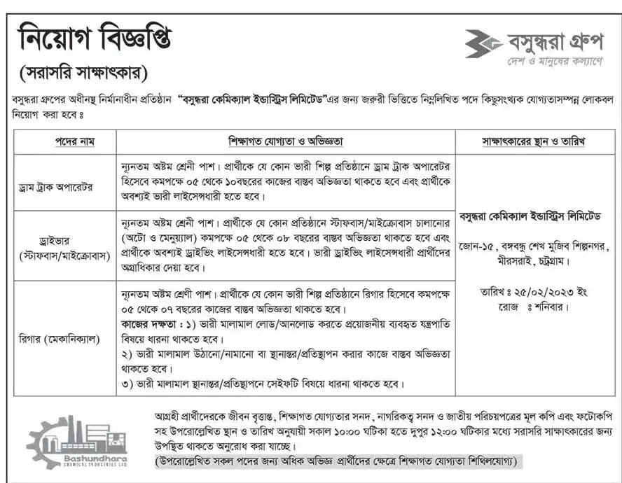 Bashundhara Group Job Circular