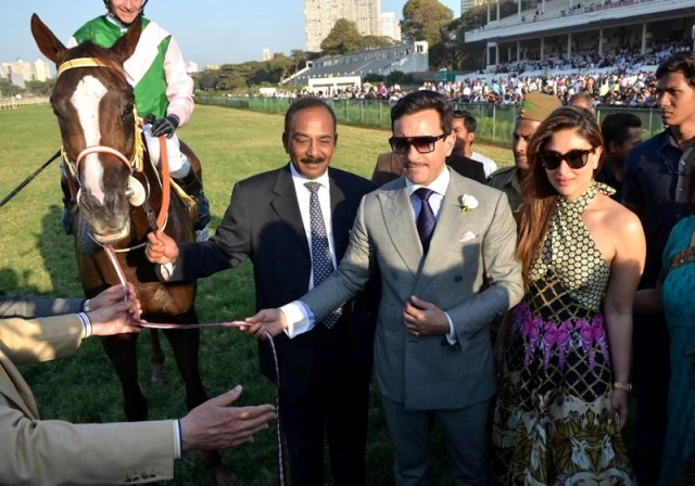 Kareena Halter Neck Temperley Gown at Kingfisher Ultra Indian Derby Races in Mumbai