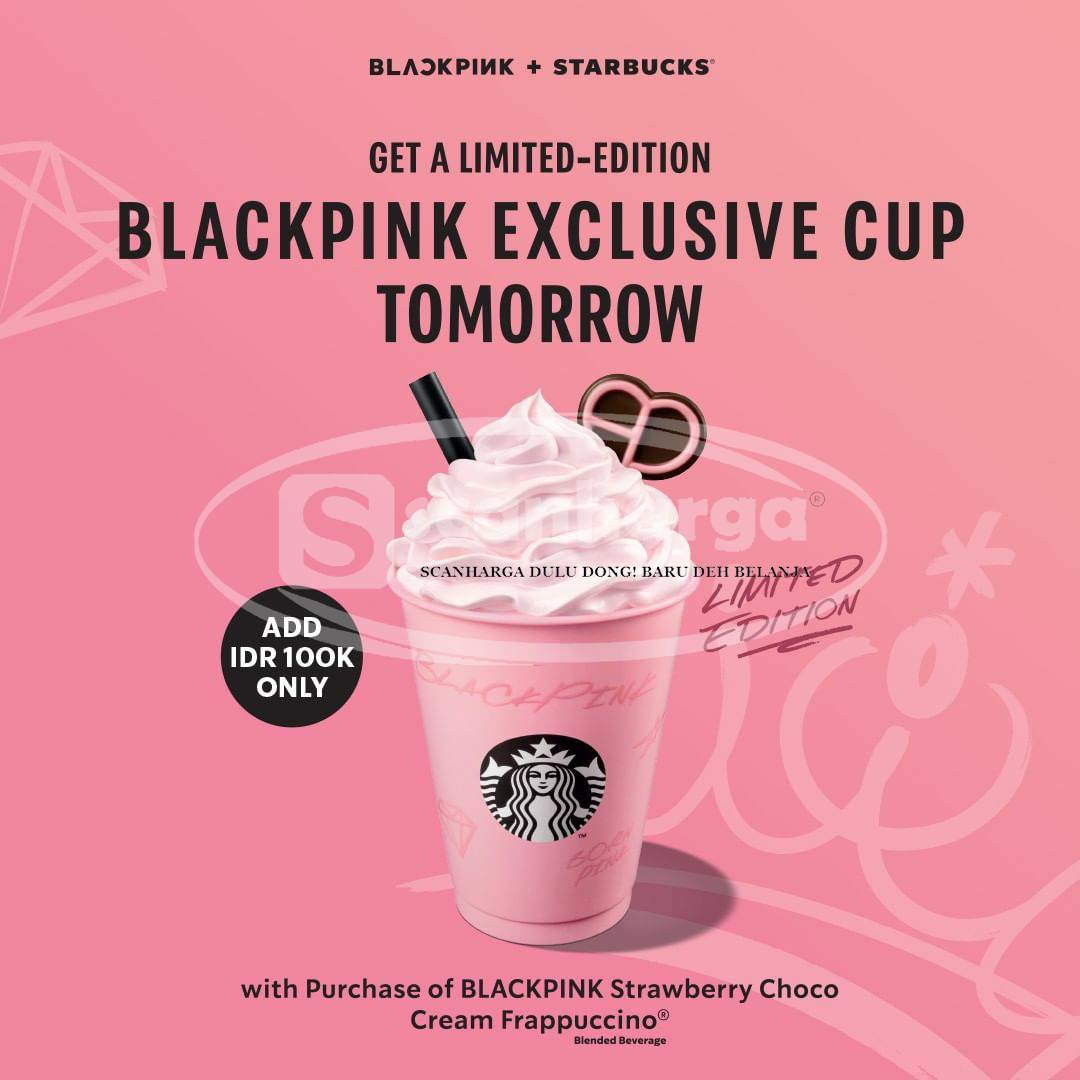 STARBUCKS BlackPink Strawberry Choco Cream Frappuccino