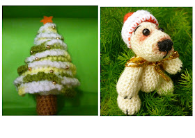 crochet christmas polar bear and christmas tree mini cute pattern