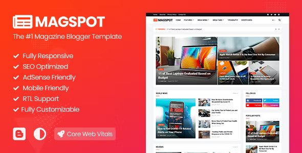 Magspot – Professional News & Magazine Blogger Template