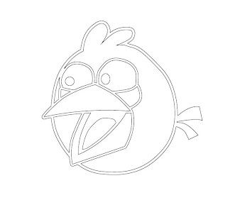 #4 Angry Birds Coloring Page