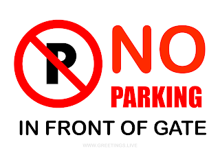 A4 No Parking Poster in Landscape format Red line Black for Maximum Impact Download and Print