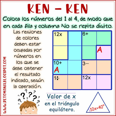 Sujiko,Ken Ken,Suko,Desafíos matemáticos,Retos Matemáticos,Retos mentales,Pasatiempos,