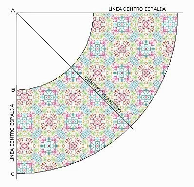 Trazado falda 1/4 de capa