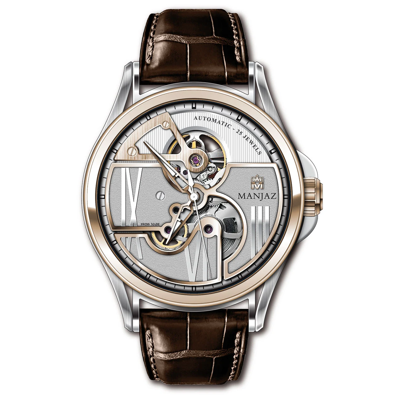 Manjaz Apollo Premium Skeleton Automatic Watch