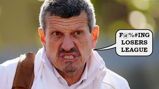 Guenther Steiner saying "effing Losers League"