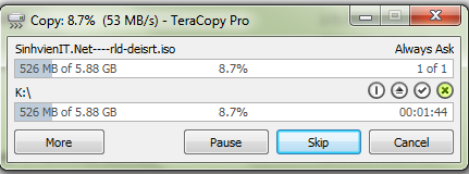 Download TeraCopy 2.3 Pro Full Crack- Phần mềm tăng tốc coppy Download TeraCopy 2.3 Pro Full Crack- Phần mềm tăng tốc coppy