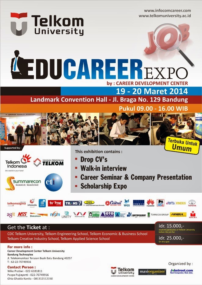 Edu Career Expo , Job Fair Bandung 18-19 Maret 2015