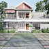 2354 square feet 3 bedroom modern house front and side view rendering