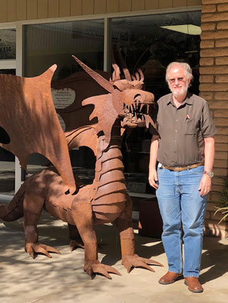 Resident Astronomer George and the Dragon in Borrego Springs (Source: Palmia Observatory)