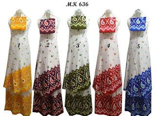 Mukena batik warna warni
