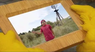 Big Bird's Road Trip. Big Bird and Elmo watch a video message from Tanner in Valentine, Nebraska. Sesame Street Episode 5015, There’s a New Count in Town, Season 50.