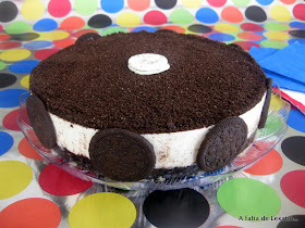 Tarta de galletas Oreo y chocolate blanco