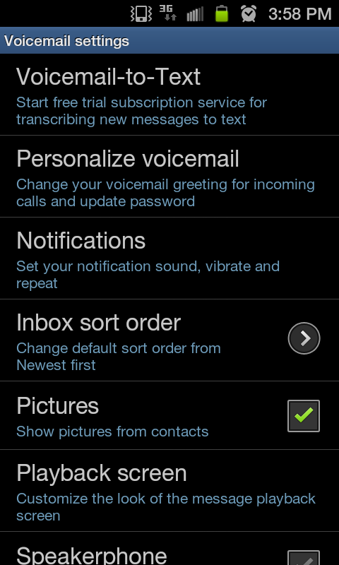This is the default Sprint Voicemail application for the Samsung ...