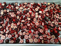 homemade craisins; chop, place on baking sheet, and dry at 200-400 degrees Farenheit (depending on your patience) until dehydrated.