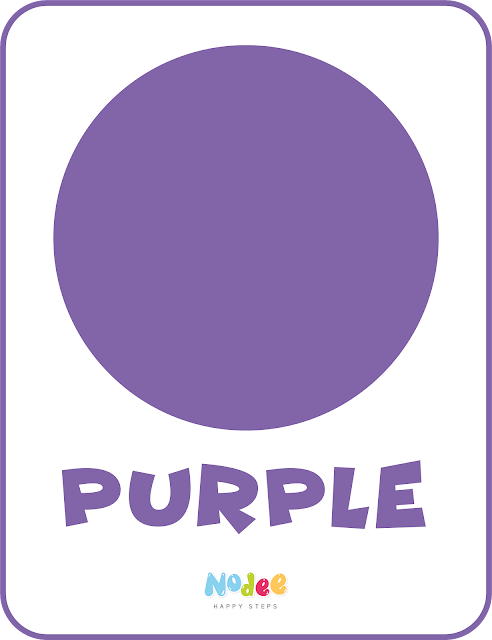 Purple Color Flashcards