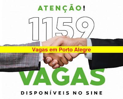 1159 vagas disponíveis no Sine Municipal de Porto Alegre