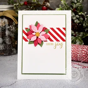 Sunny Studio Stamps: Layered Poinsettia Dies Petite Poinsettias Background Basics Holiday Card by Angelica Conrad