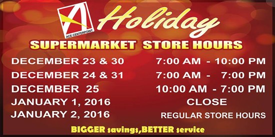 Koronadal malls holiday schedules