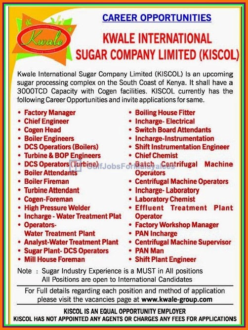 KISCOL Kenya Lage Job Opportunities